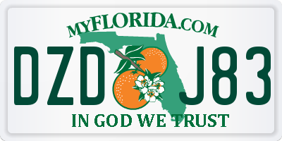 FL license plate DZDJ83
