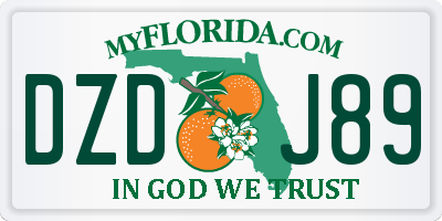 FL license plate DZDJ89
