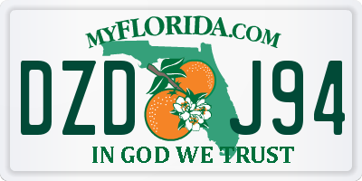 FL license plate DZDJ94