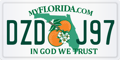 FL license plate DZDJ97
