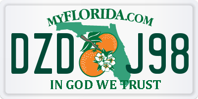 FL license plate DZDJ98