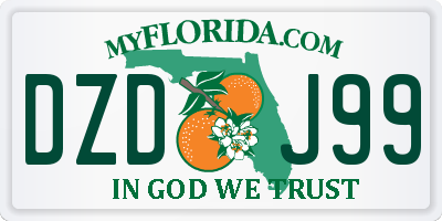 FL license plate DZDJ99