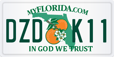 FL license plate DZDK11