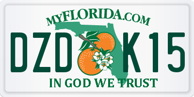 FL license plate DZDK15