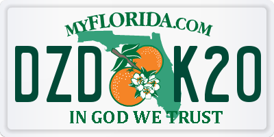FL license plate DZDK20