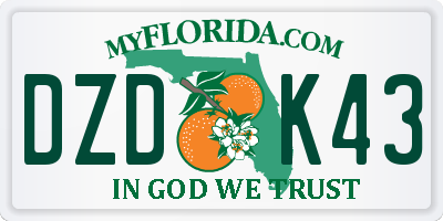 FL license plate DZDK43