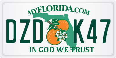 FL license plate DZDK47