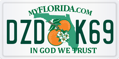 FL license plate DZDK69