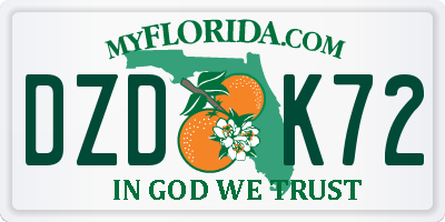 FL license plate DZDK72