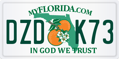 FL license plate DZDK73