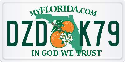 FL license plate DZDK79