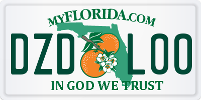 FL license plate DZDL00