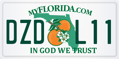 FL license plate DZDL11