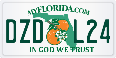 FL license plate DZDL24