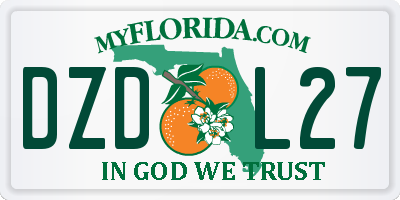FL license plate DZDL27