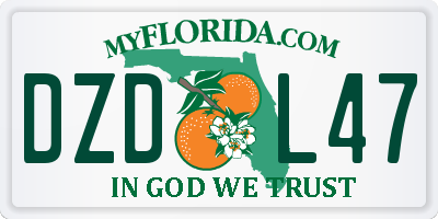 FL license plate DZDL47