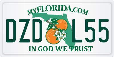 FL license plate DZDL55