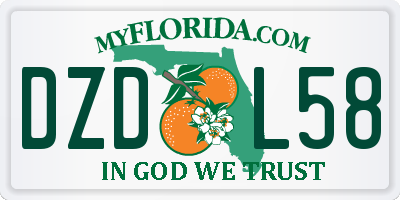 FL license plate DZDL58