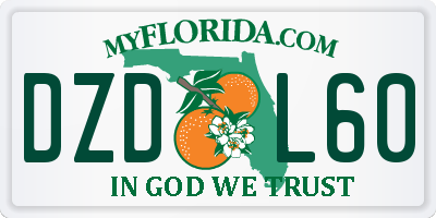 FL license plate DZDL60