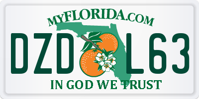 FL license plate DZDL63