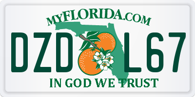 FL license plate DZDL67