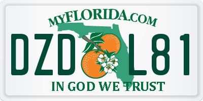 FL license plate DZDL81
