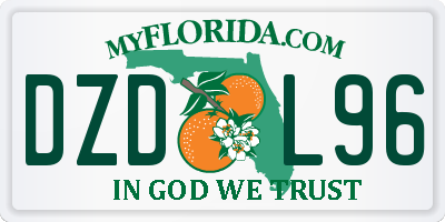 FL license plate DZDL96