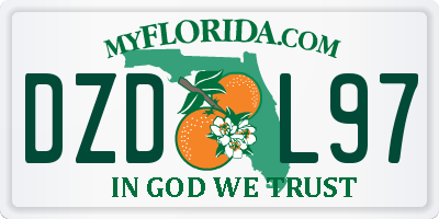 FL license plate DZDL97