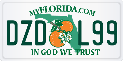 FL license plate DZDL99