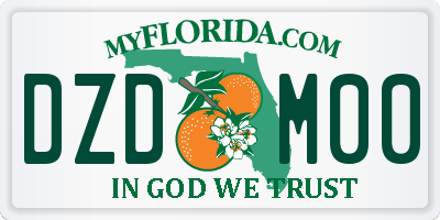 FL license plate DZDM00