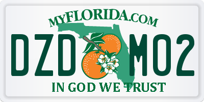 FL license plate DZDM02