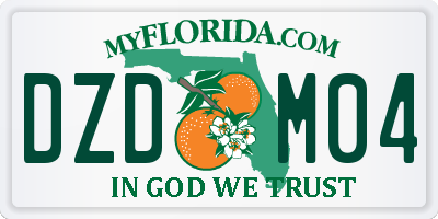 FL license plate DZDM04