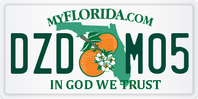 FL license plate DZDM05