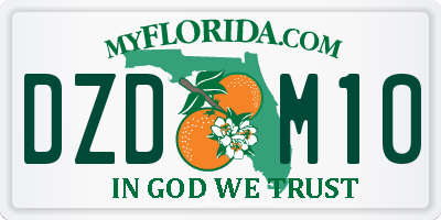 FL license plate DZDM10