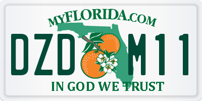 FL license plate DZDM11