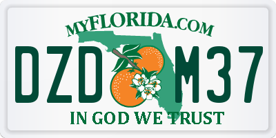 FL license plate DZDM37