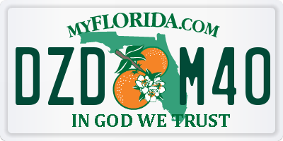 FL license plate DZDM40