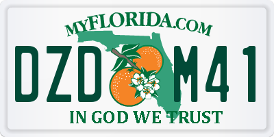 FL license plate DZDM41