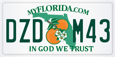 FL license plate DZDM43