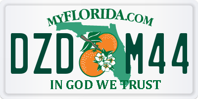 FL license plate DZDM44