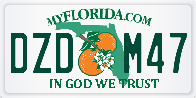 FL license plate DZDM47