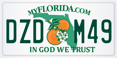 FL license plate DZDM49