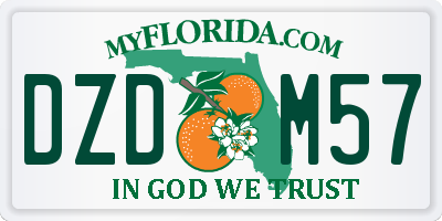 FL license plate DZDM57