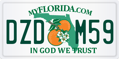 FL license plate DZDM59