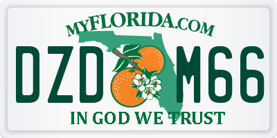 FL license plate DZDM66