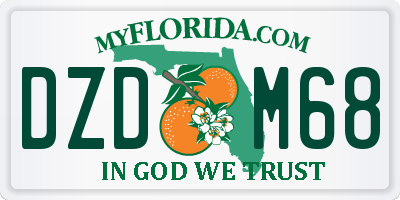 FL license plate DZDM68