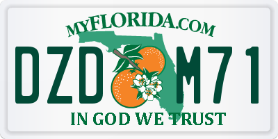 FL license plate DZDM71