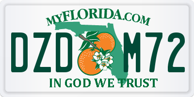 FL license plate DZDM72