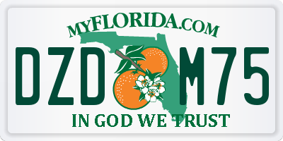 FL license plate DZDM75