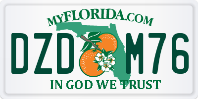 FL license plate DZDM76